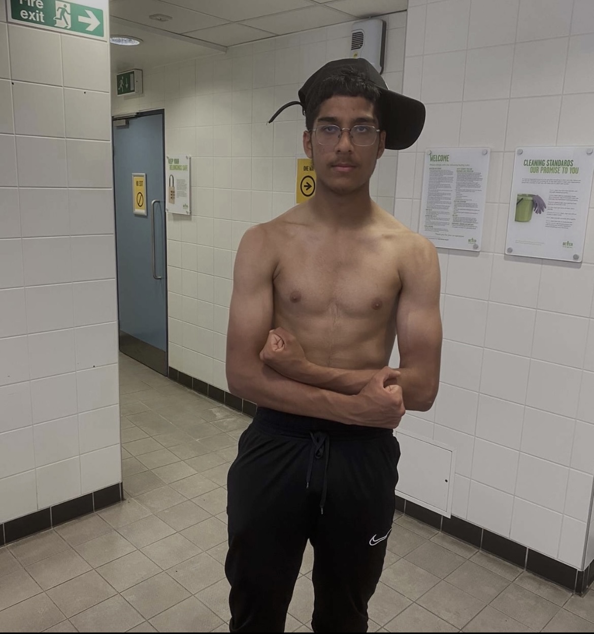 Haridev during an earlier stage of his fitness journey